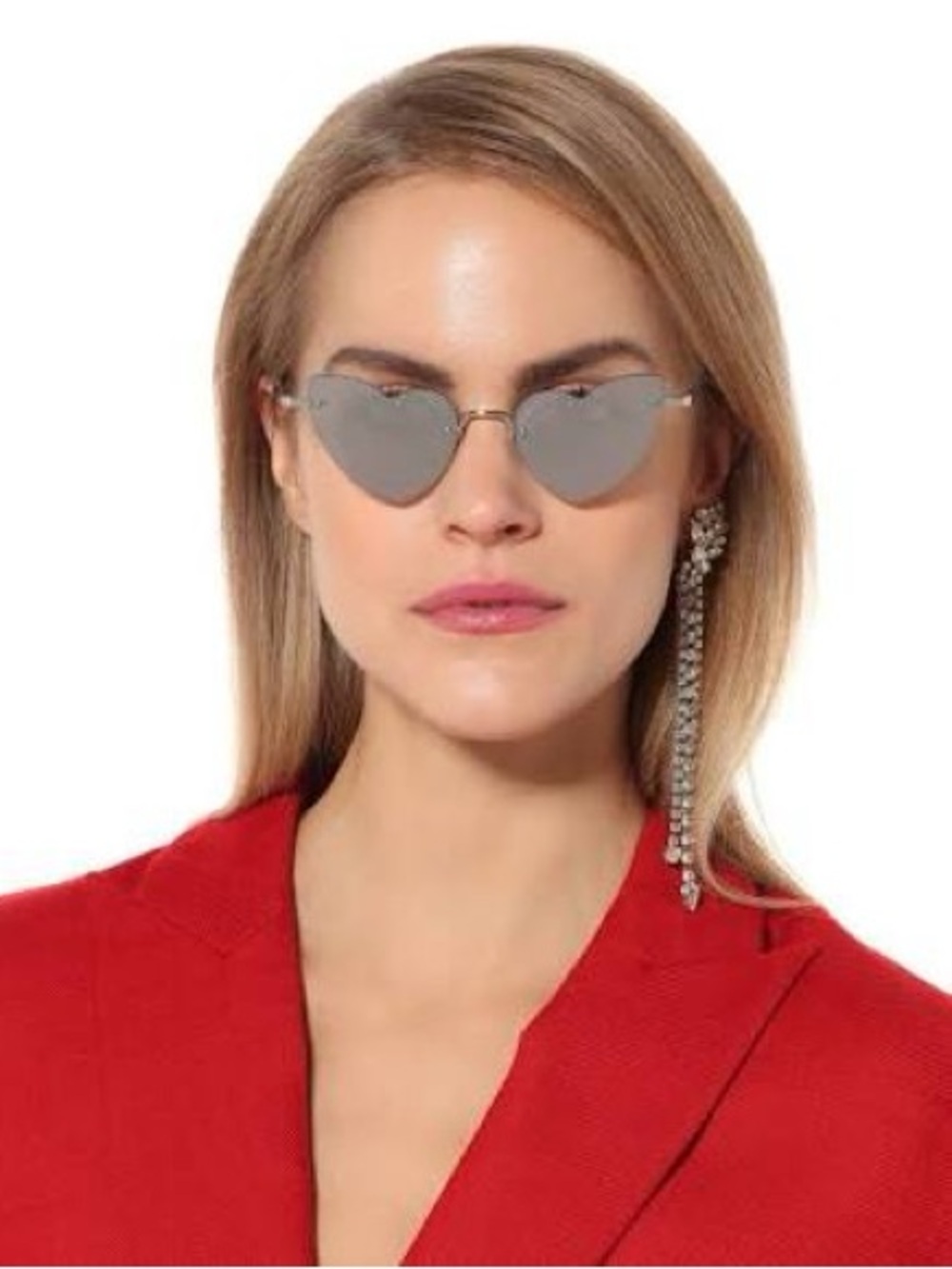 YSL Yves Saint Laurent SL254 LouLou Rimless Sunglasses in Silver